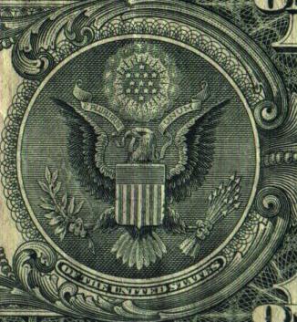 The reverse side of the Great Seal of the United States of America